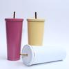 500/750ml Stainless Steel Mug with Straw Reusable Flask Metal Coffee Milk Water Bottle Office Portable Large Capacity Thermos