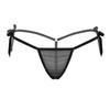 Women Mesh See Through Low Rise Tie-Side T-Back Mini G-String Thong Bikini Briefs Underwear