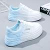 Градиентный цвет платформы белые туфли для женщин мода толстая подошва увеличение шнуровка доска обувь повседневная обувь Zapatillas Mujer