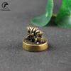 Solid Pure Brass Double Dragon Seal Statue Chinese FengShui Lucky Home Decorations Ornaments Lovable Animal Figurines Desk Decor