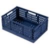  Storage Crate Box Collapsible Large Capacity    Sturdy Practical Collapsible Plastic Storage Crate Box for Cosmetic