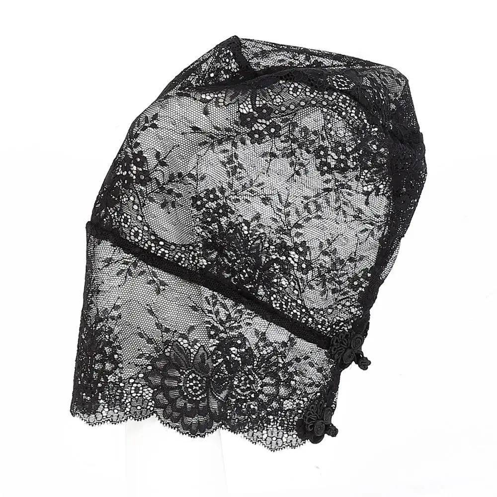 Unisex Lace Head Cover Full Face Halloween Eye Mask Festival Cosplay Party Mask Women