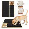 Dog Nail Scratch Board with Treat Box Wooden Pet Filing Pad with Snack Storage Box Removable Paw Scratch Pad for Dog Training