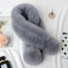 Women Fashion Autumn and Winter Newest Warm Scarf Fur Rabbit Plush Thick Scarf Solid Color Fur Ball Clothes Accessories New