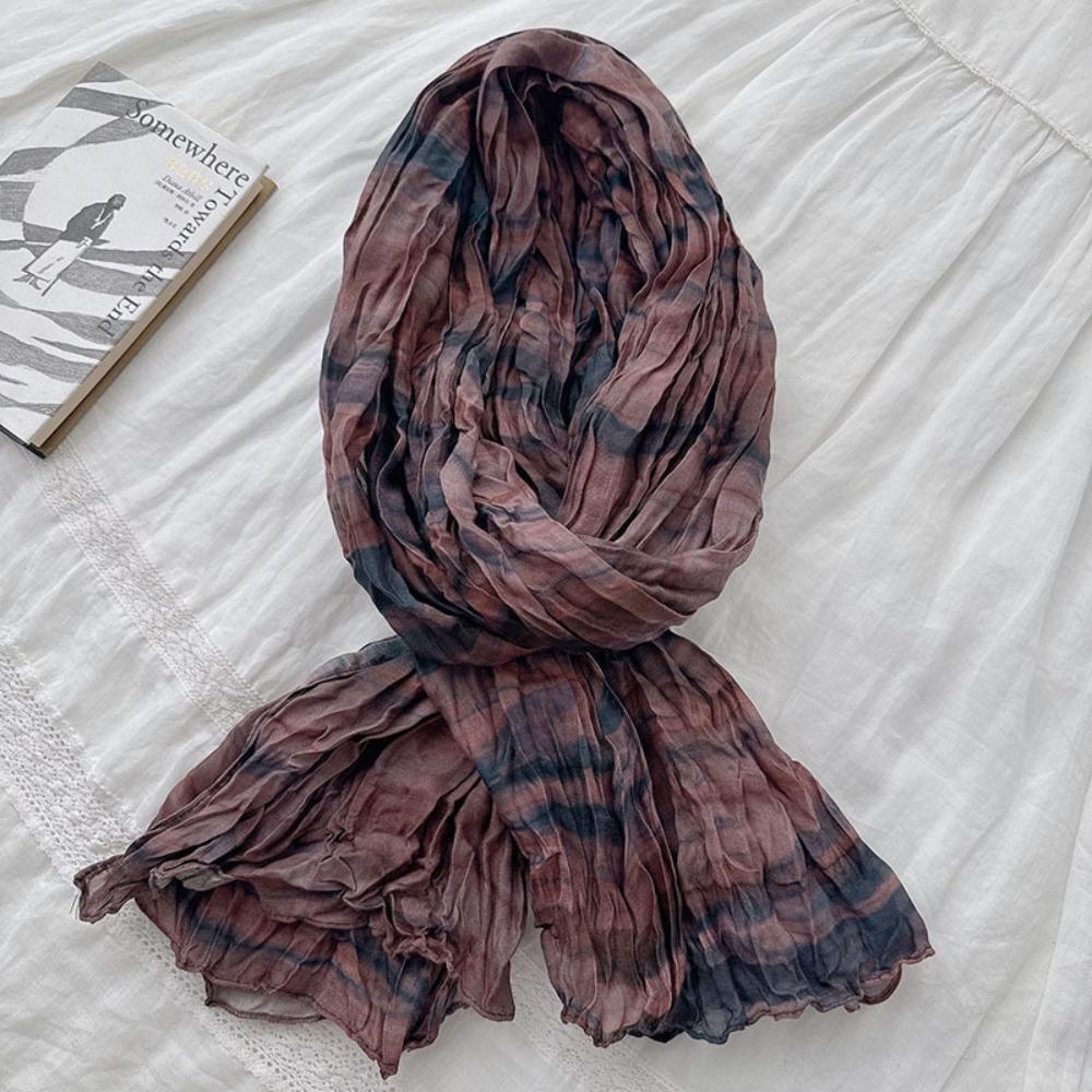 Folded Warm Scarf Cotton Neckerchief New Silk Scarf Autumn Winter