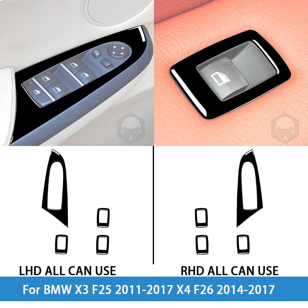 dsgur6 For BMW X3 F25 2011-2017 X4 F26 2014-2017Car Accessories Piano Black Interior Air Vent Taillight Console Trim Modified Sticker