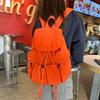 School Bag Ultra Light Washed Nylon Single Backpack Drawstring Simple Daily Versatile Backpack Portable Leisure Student School Bag