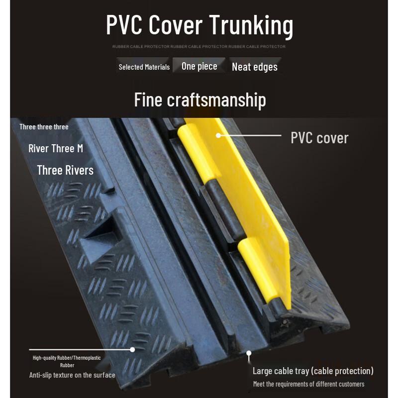 Скоростной барьер из ПВХ: Внутренний кабель-канал для защиты и предотвращения раздавливания