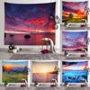 Evening Sunset Scenery Tapestry Sunset Sunrise Scenery Wall Art Tapestry Living Room Bedroom Room Aesthetics Home Decoration