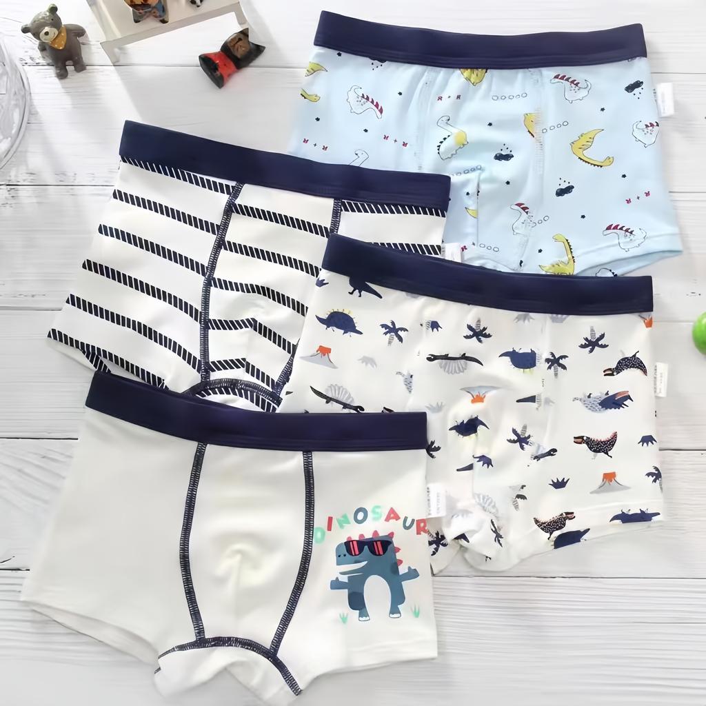Boys Cotton Cartoon Underwear No Show Seamless Comfort Shorts Kids Boxer Briefs Breathable Soft Lightweight Kids Shorts