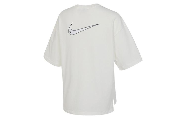 Nike Женская повседневная футболка с круглым вырезом и логотипом Белая HJ3947-133
