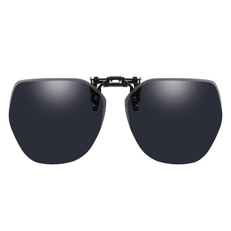 Поляризованные солнцезащитные очки-клипсы для мужчин и женщин, фотохромные очки для водителя автомобиля, очки для ночного видения, антибликовые, винтажные квадратные очки