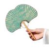Бумажный Веер из рисовой бумаги Реквизит для фотографий Танцевальный веер Изысканный ручной веер
