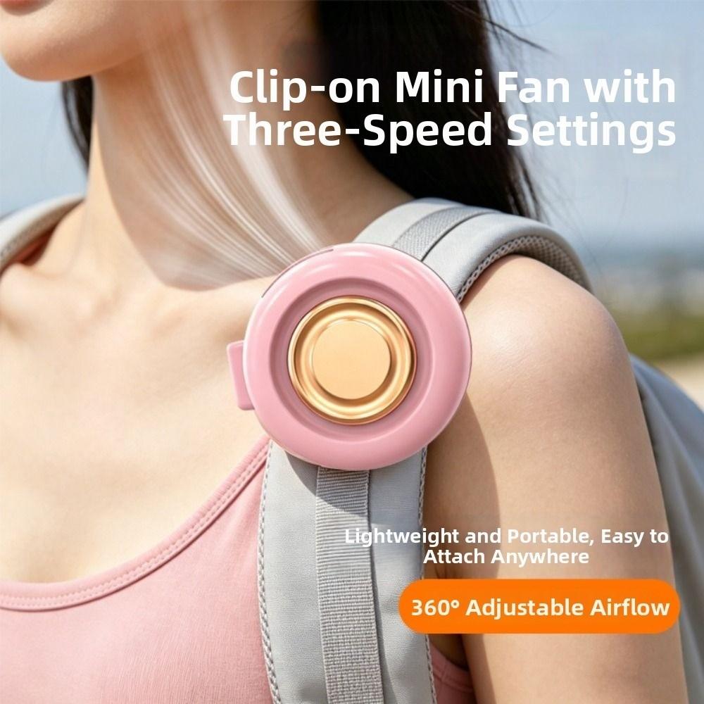 Mute Personal Cooling Clip Fan Bladeless Hanging Waist Fan Handheld Air Cooler Indoor Outdoor Use