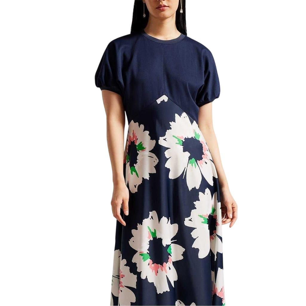 Ted Baker Womens/Ladies Floral A-line Puff Sleeve Midi Dress