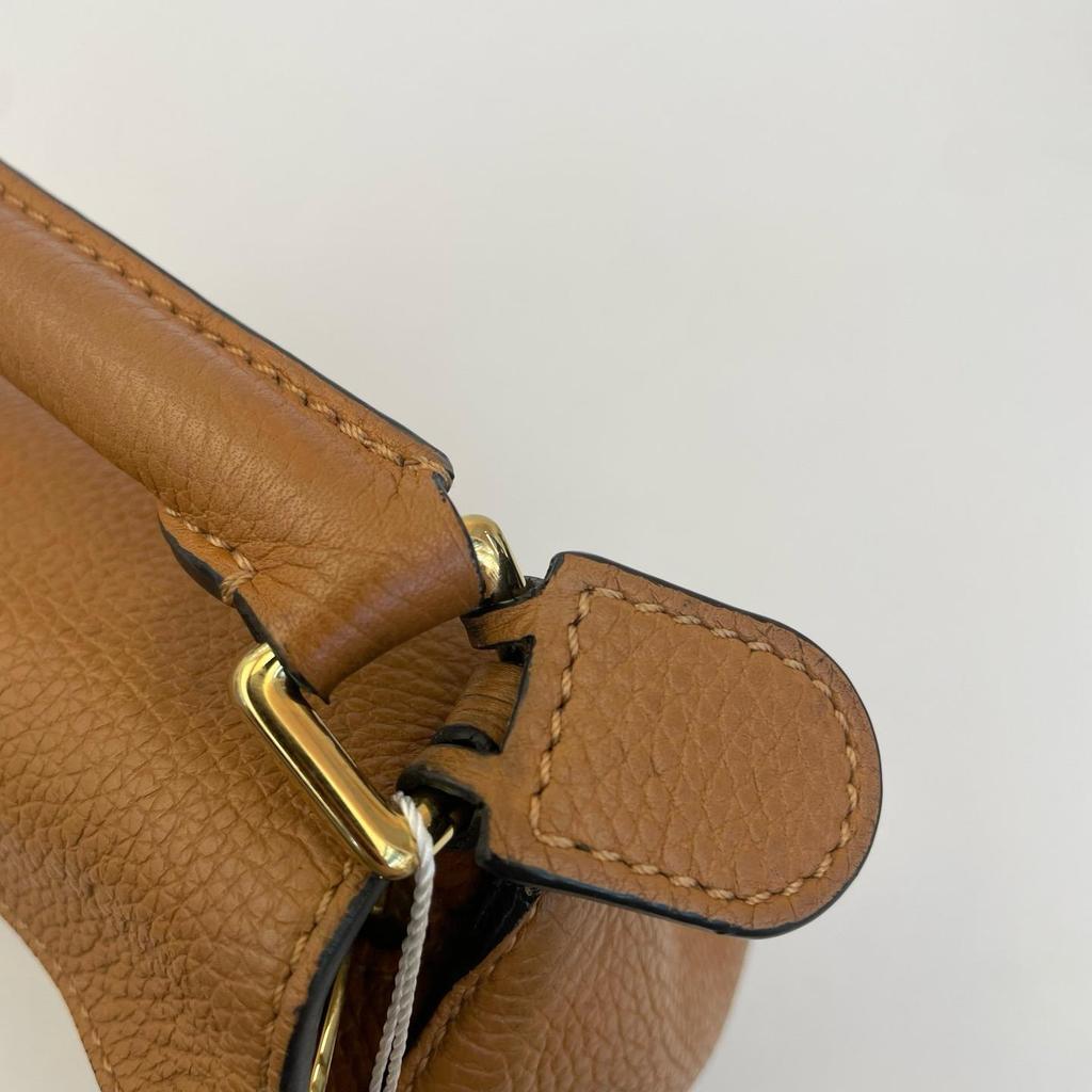 [Pre-Owned] Puzzle Mini Brown Leather Geometric Shoulder Bag With Gold Hardware And Detachable Strap - Excellent #13HR7RF