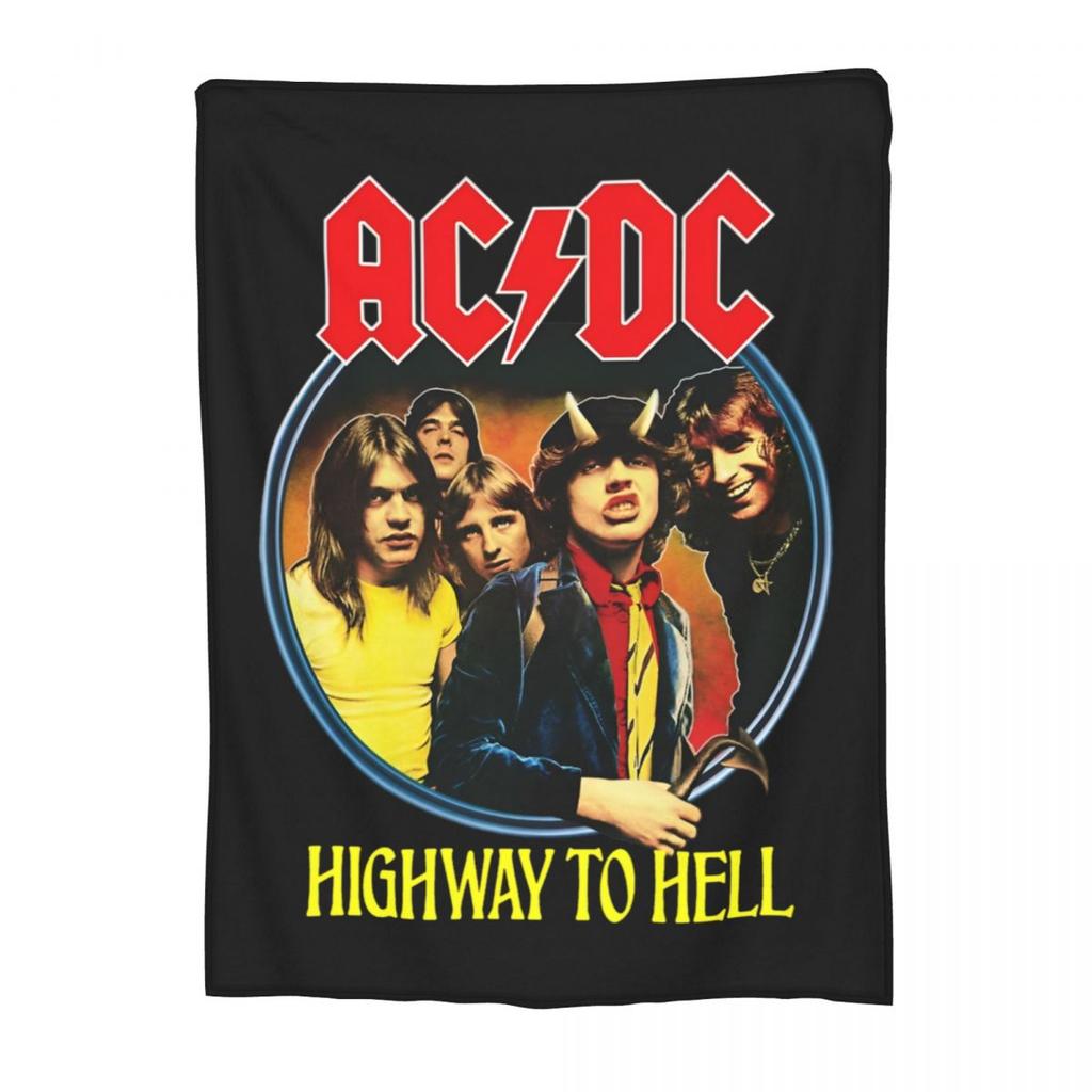 AC DC Music Band Пледы бархатный текстильный декор портативные супер теплые пледы для постельного белья офисный ковер часть