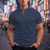 Men  Standing Collar  Leisure  Short Sleeves  T-Shirt