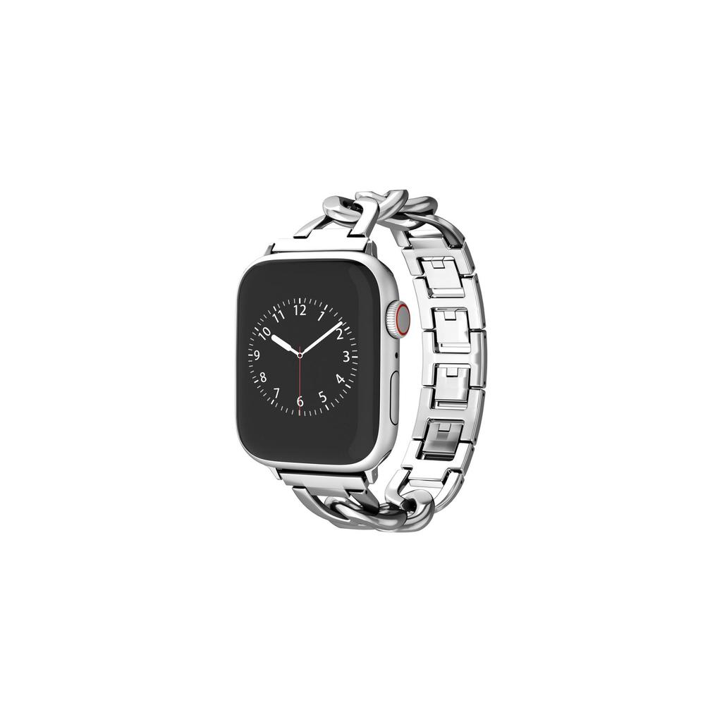 Экологичный джинсовый металлический ремешок для Apple Watch Series 1-10, Ultra, SE