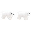 2Pcs Cute Christmas Bear Pendant Animal Simulated Polar Bear White Bear Ornaments  Outdoor