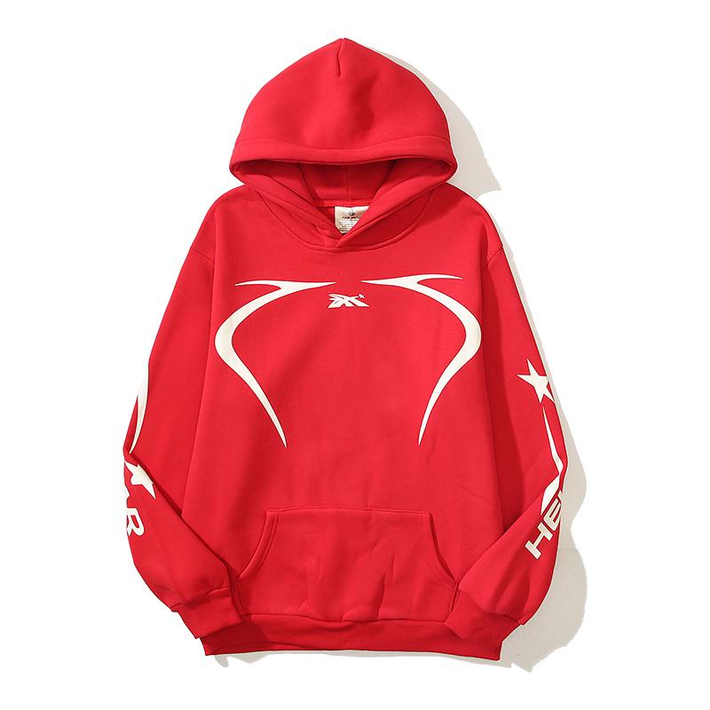 Ретро-худи Hellstars с ручной росписью в стиле граффити - Модный дизайн с эффектом облупившейся краски и окрашиванием в грязевые тона