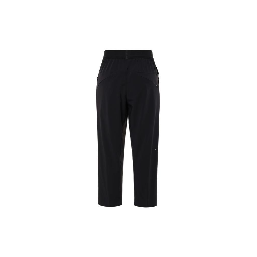 Nike Сплошной цвет с вышивкой логотипа и шнурком, свободные прямые повседневные брюки, мужские брюки черного цвета FN3015-010