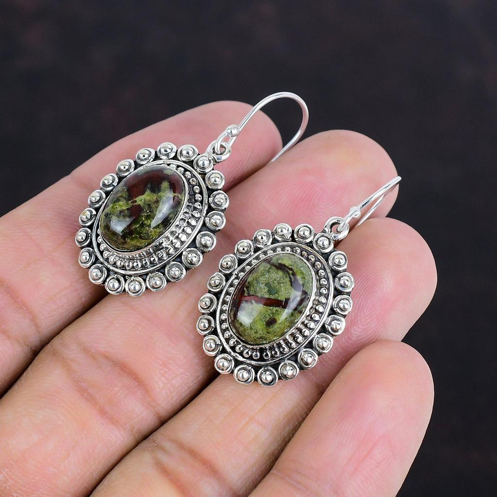 Серьги с драконьим кровавым камнем, серьги из драгоценного камня, серьги из стерлингового серебра 925 пробы, винтажные серьги ручной работы, достойные ювелирные изделия, женские серьги, подарки для нее