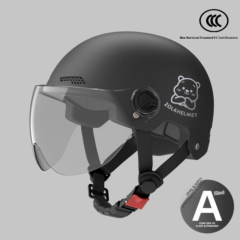 Bear Helmet, Electric Car, Half Helmet, Sunscreen for Women, Ventilated and Light, Wholesale with Ear Protectors, Warm In Winter