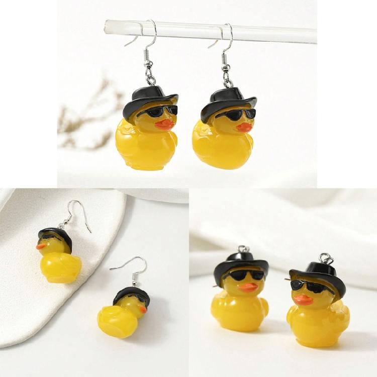 Fun and Vibrant Bag Pendant Creative Duck Pendant Keychain/Ear Rings Decorations