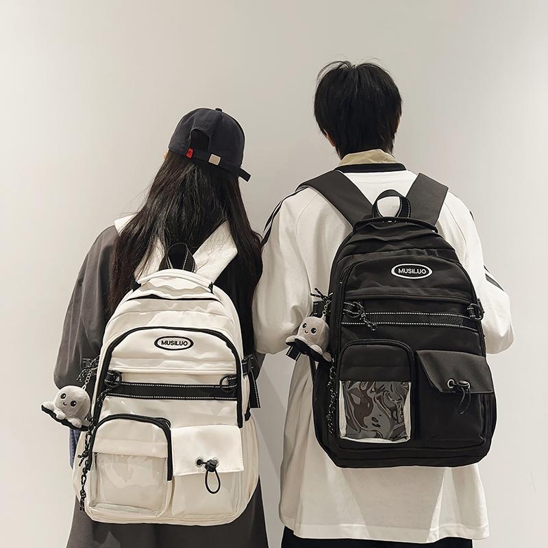 Студенческий школьный рюкзак женский однотонный рюкзак мужской компьютерный рюкзак