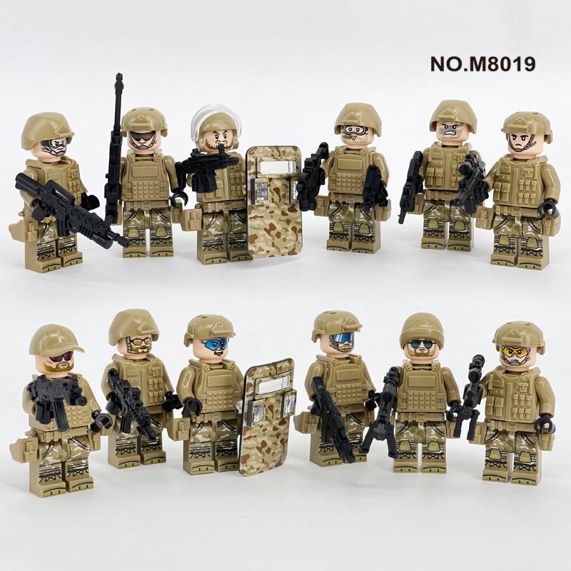M8019 M8023 M8084 Тип Строительного Блока Пустынный Солдат Камуфляж Специальная Команда Фигурка Детская Игрушка-Строительный Блок