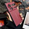 Чехол для ZTE Nubia Z80 Ultra Z70 Ultra Z70s Ultra Красная Рамка Камеры Роскошный Текстурированный Ультимативный Дизайн Кожаный Защитный Чехол