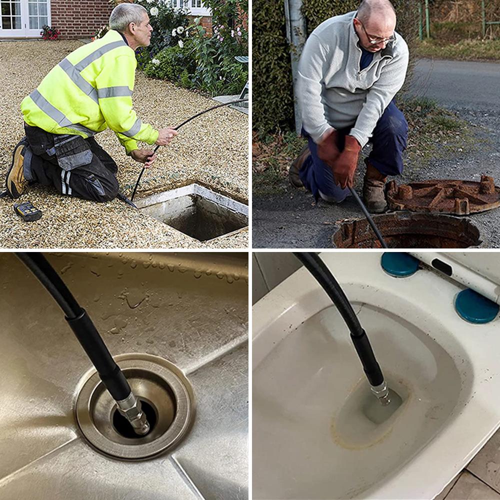 20 м шланг для прочистки канализационной воды, засорение канализационных труб, насадка для шланга с шнуром для мойки высокого давления Karcher Bosch