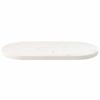 VidaXL Table Top White 70x35x2.5 Cm Solid Pine Wood Oval 824346
