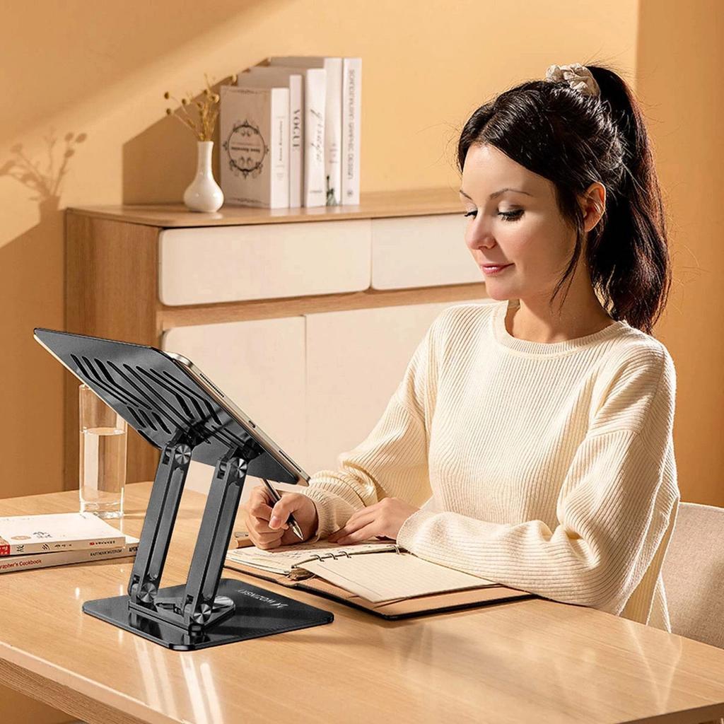 Set: 360 aluminum laptop stand + smartphone stand - black