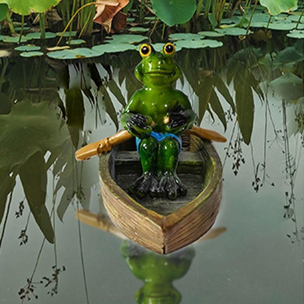 Resin Animal Sculpture Cartoon Floating Pond Ornament Funny Miniatures Figurine Desk