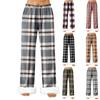Женские модные повседневные брюки, брюки в клетку
