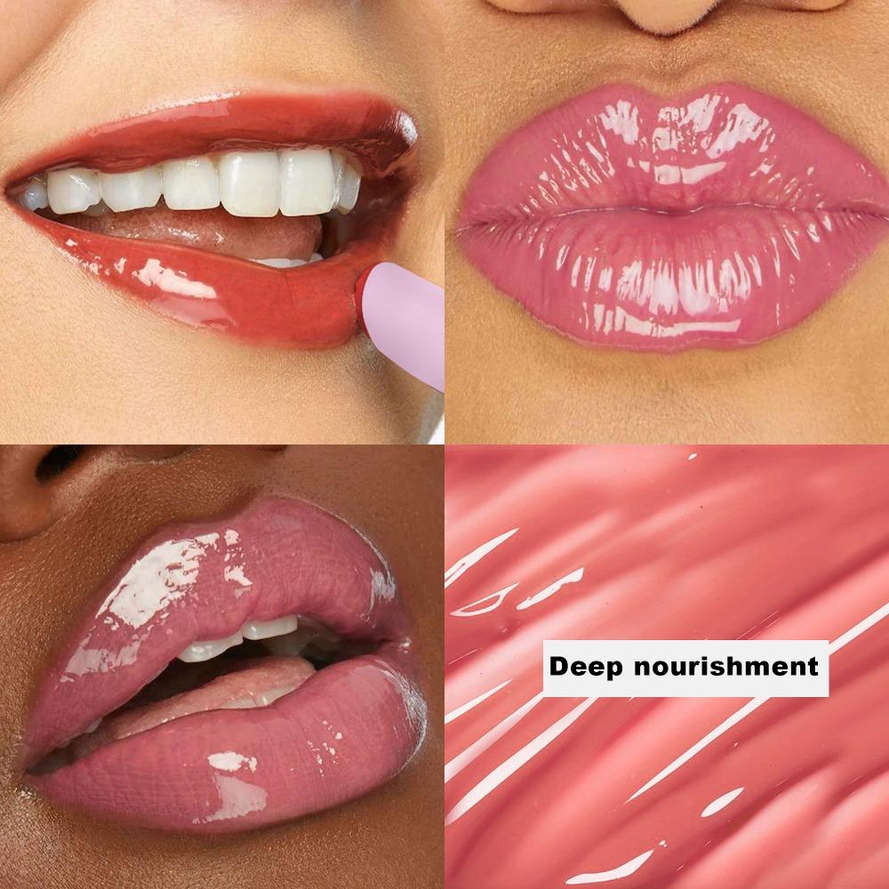 HANDAIYAN Moisturizing Solid Lip Gloss Water Light Mirror Lip Gloss Red Moisturizing Lipstick