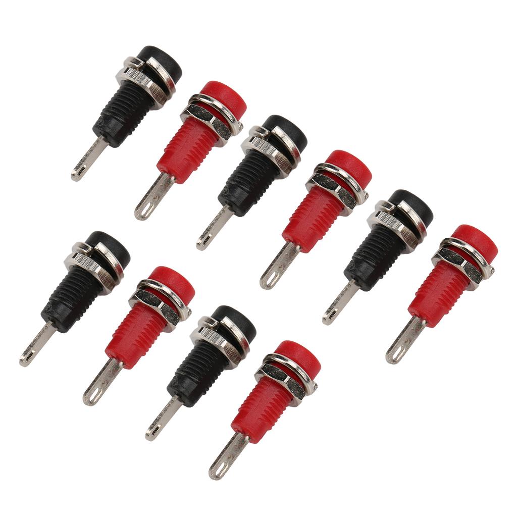 J.40003 2mm Banana Jack Socket Adapter Panel Mount Binding Post with Inner Spring Sheet Black and