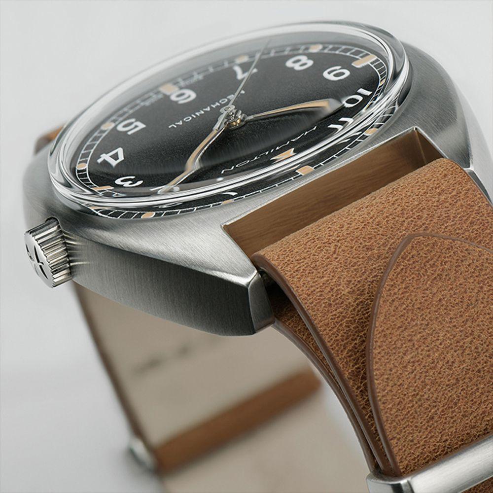 [Hamilton] H76419531 Khaki Pilot Pioneer Mechanical Brown Cowhide Men's Watch (W10 Reissue Watch)