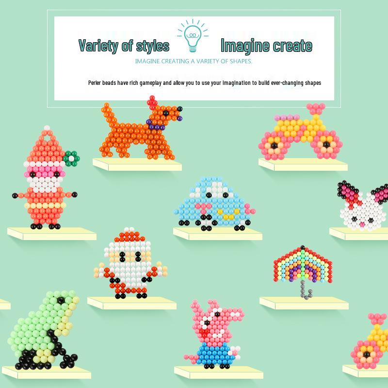 Набор бусин с волшебным водяным туманом: Креативные ручные DIY бусины Perler без глажки для образовательных игр детей