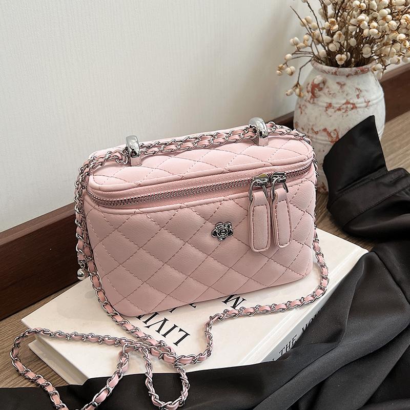Premium Mini Bag Women's 2025 New Shoulder Messenger Bag Internet Celebrity Explosion Diamond Chain Box Small Square Bag