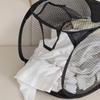 Folding Dirty Laundry Sorting Basket Washing Frame Bathroom Cloth Mesh Storage Bag Frame Bucket Laundry Organizers Storage Pouch