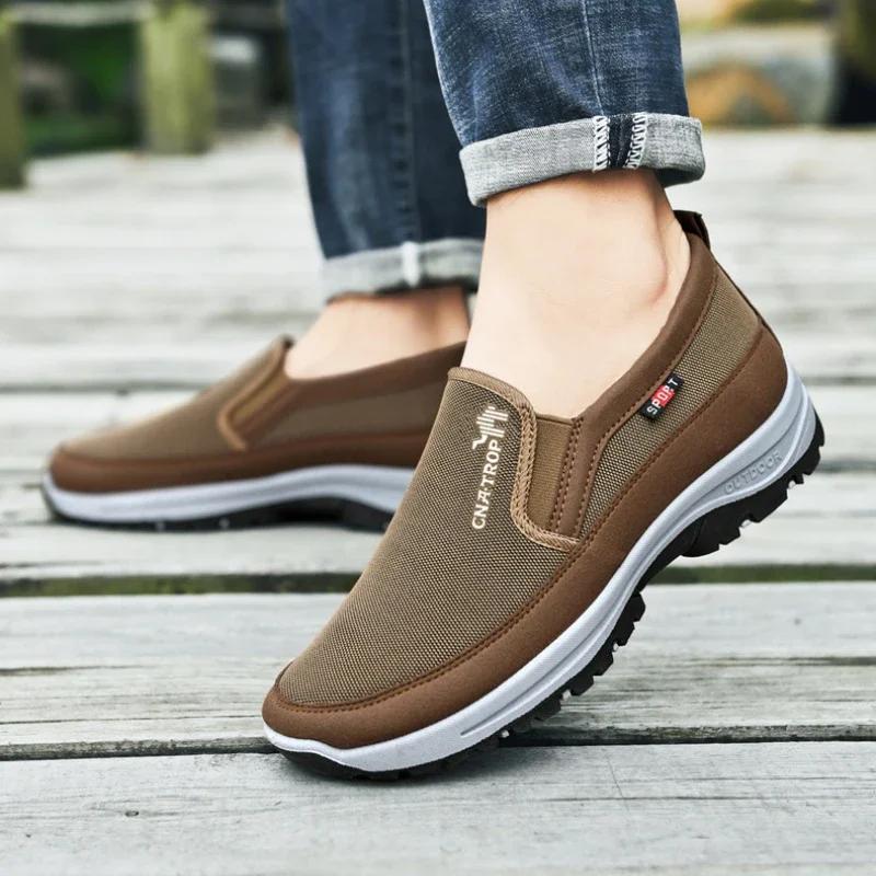 Loafers Sneakers Male Mesh Breathable Casual Shoes for Men Soft Sole Solid Color Comfortable Water Shoes Denim Man Driving Shoe