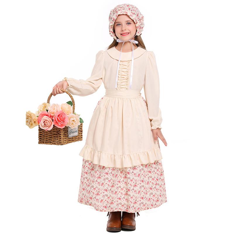 Карнавальный костюм Пуримской пионерки для девочек в стиле «Маленький домик», костюм пионерки в стиле «Прери», костюм для косплея на Хэллоуин