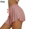 Женские антибликовые эластичные талии Поддельные шорты из двух частей Пляжные свободные шифоновые летние повседневные йога