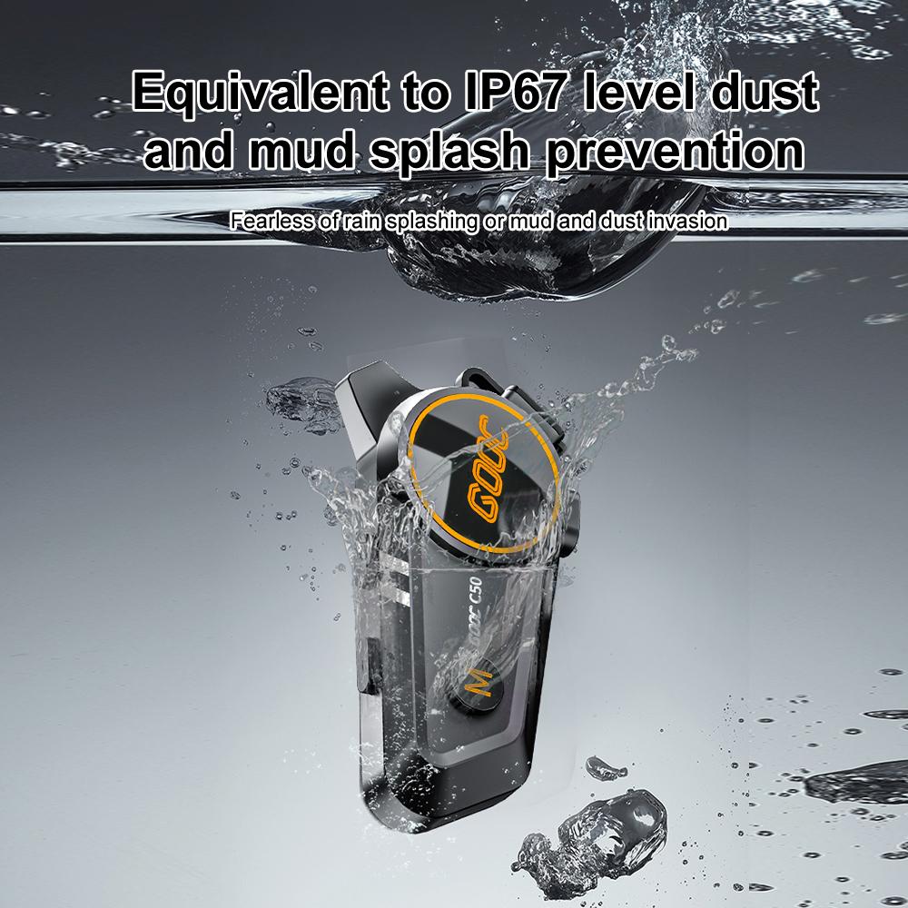 1/2x Motorcycle Intercom Helmet Headset BT5.3 With 300m Intercomunicador Waterproof Wireless Speaker Hands Free Call Interphone