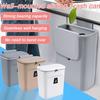Kitchen Cabinet  Wall-mounted Trash Can Hanging Waste Container for Home