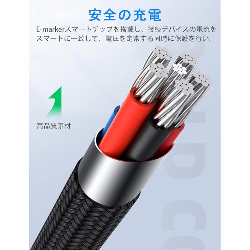 USB-C & Cable 0.5M Type-c USB4 (20Gbps) PD Compatible 100W/5A Fast Charging 8K/60Hz Video Output Ultra-durable Nylon Compatible with Type C Models