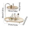 Space Saving Desktop Storage Tray Stainless Steel Rod Makeup Storage Display Stand  Kitchen